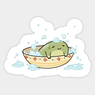 Bath time Frog Sticker